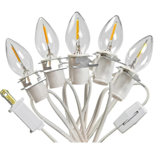 geschikt voor 5 Base C7 String Bulbs Kerstdorpverlichting Accessoire Snoer met 5 Led-gloeilampen