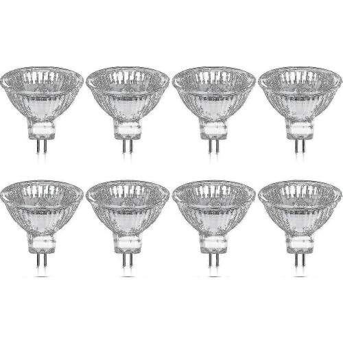 Convient pour un pack de 8 ampoules halogènes Gu5.3 Mr16 35 W 12 V à intensité variable - Blanc chaud
