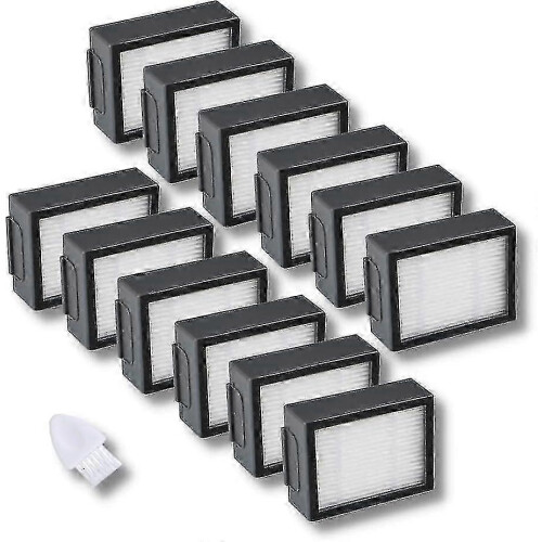 12-pack utbytesfilter med Irobot Roomba I&e I1 I3 I4 I6 I7 I8 E5 E6+ J7 (ej kompatibel J7+)
