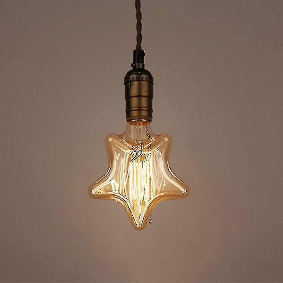 Edison Lamp Retro Incandescent E27 In Star Shape (2700K Warm ) Hy White 9421490123276