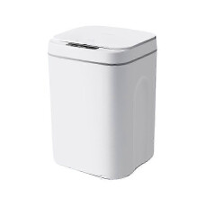 Smart beröringsfri rörelsesensor papperskorg 3,7 gallons papperskorg i badrum med lock Automatisk papperskorg