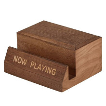 Wooden Vinyl Record Holder Display Stand - Tabletop Now Playing Album Cover Holder- Single CD Stand