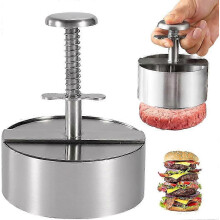 Presse à hamburgers, moule à galettes de hamburger en acier inoxydable 304, moules réglables antiadhésifs