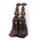 Lot de 2 embrasses avec corde, franges et boule marron 1