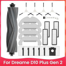 suitable for Replacement Accessories for Dreame D10 Plus Gen 2 Robot Vacuum Main Side Brush Hepa Filter