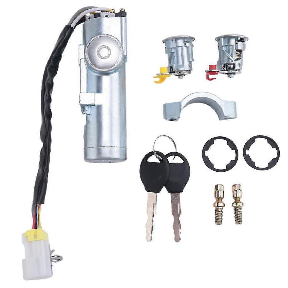 Suitable For Car Ignition Switch Left Right Door Lock Set With 2 Keys For Nissan Navara D22 1997 1998-2003 9421490134555