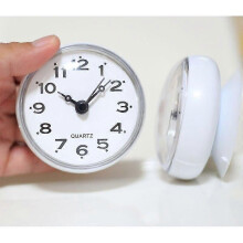 Wasserdichte Badezimmer Wanduhr kleine Küchenwanduhr Saugnapf kleine Uhr Uhr