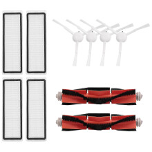 lämplig för 10 st Huvudborste sidoborstar Filter för Xiaomi Mijia 1C STYTJ01ZHM Robotdammsugare