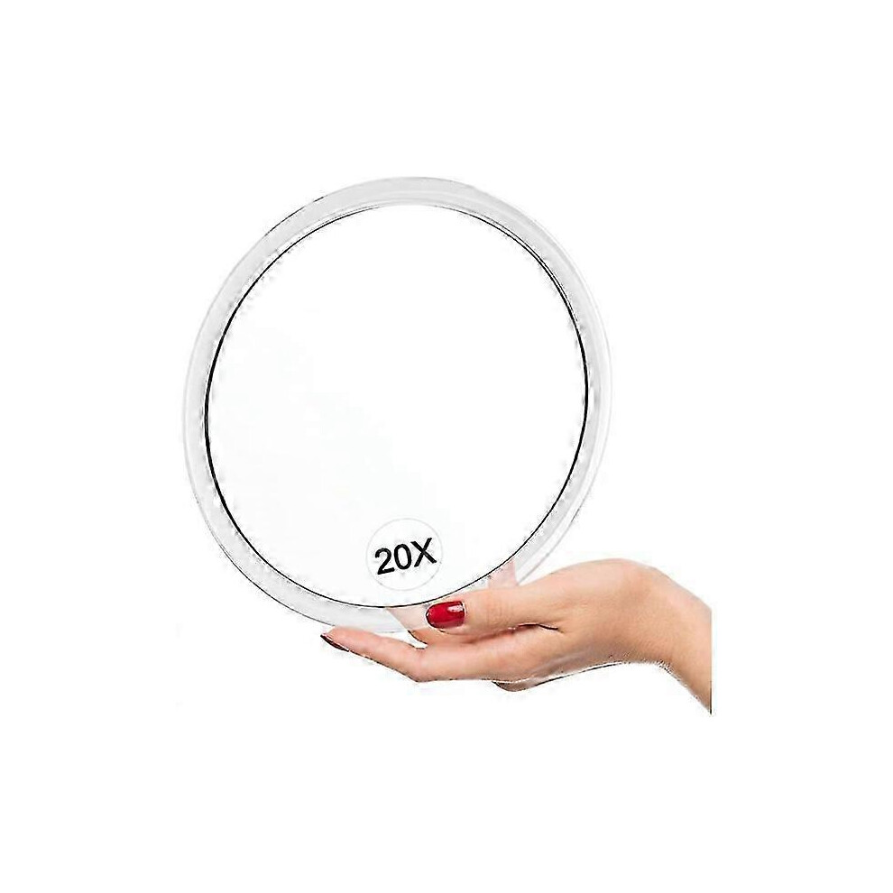 20X magnifying mirror with suction cups (16.2 cm)-CHENG FU