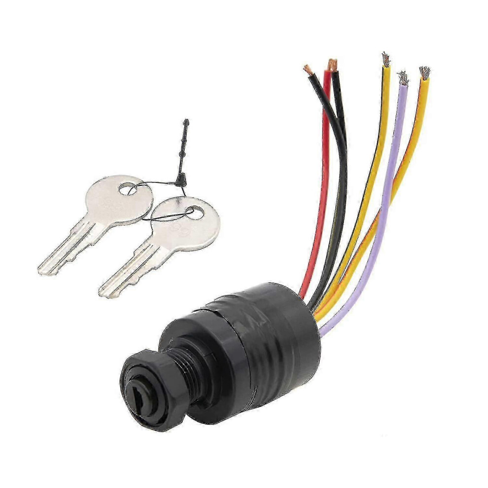 87-88107A5 Boat Ignition Switch With Key Boat Push To Choke 6 Wire Base Ignition Key Switch For Mercury 9421490128981