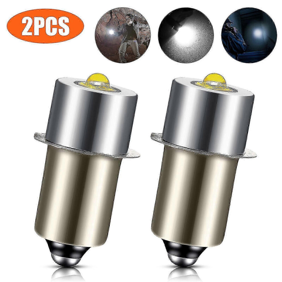 2Pcs P13.5s Dc6v-24V Led Upgrade Bulbs Maglite Cell Flashlight 6500K 3W White 9421490129285