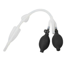 Silikon-Klistier-Douche-Birne mit zwei seitlichen Öffnungen, elastisch, aufblasbar, Doppelbirne, Spülsystem