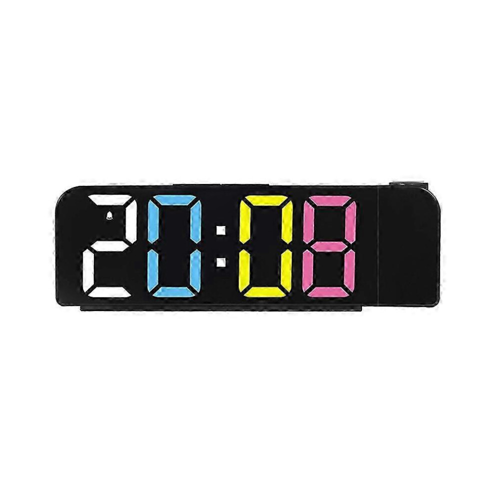 Simple Projection Alarm Clock LED Large Font Display Electronic Clock with Temperature Display G Style