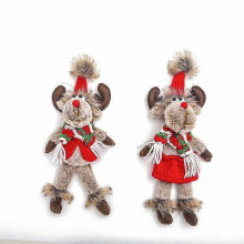 Kerstpop schattige kerst intrekbare pop hert raam rekwisieten decoratie geschikt voor thuis binnen