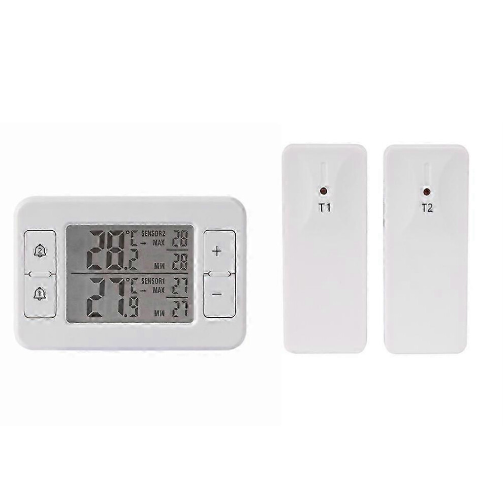 Wireless Indoor Outdoor Freezer Thermometer Sensor Temperature Monitor with Audible Alarm Temperature
