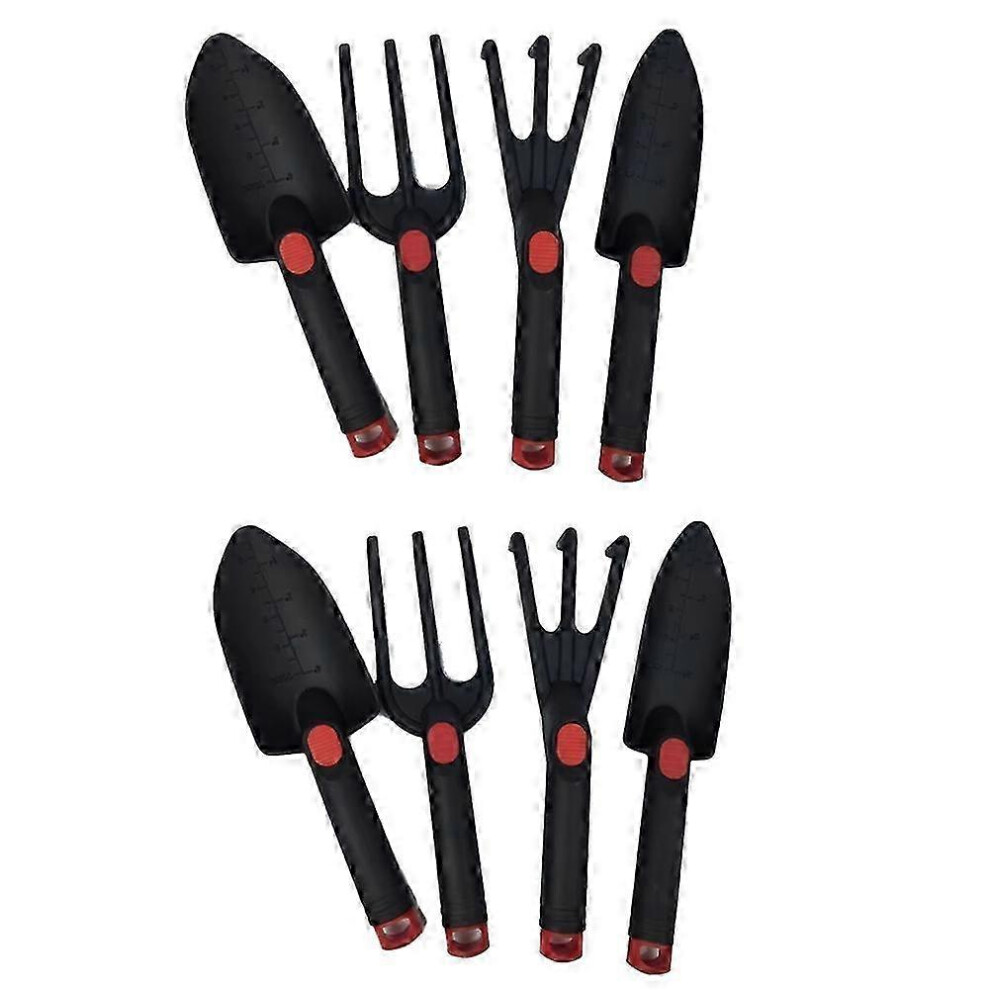 Ensemble de 8 mini-outils de rempotage multifonctions pour la maison, manche en bois, pelle, râteau,