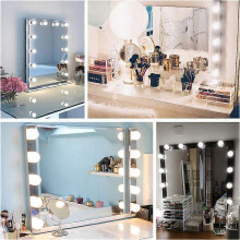 Make-up-Spiegel-Glühbirne Hollywood-Spiegel-Scheinwerfer LED-Make-up-Licht USB-dreifarbiges Licht Spiegel-Scheinwerfer