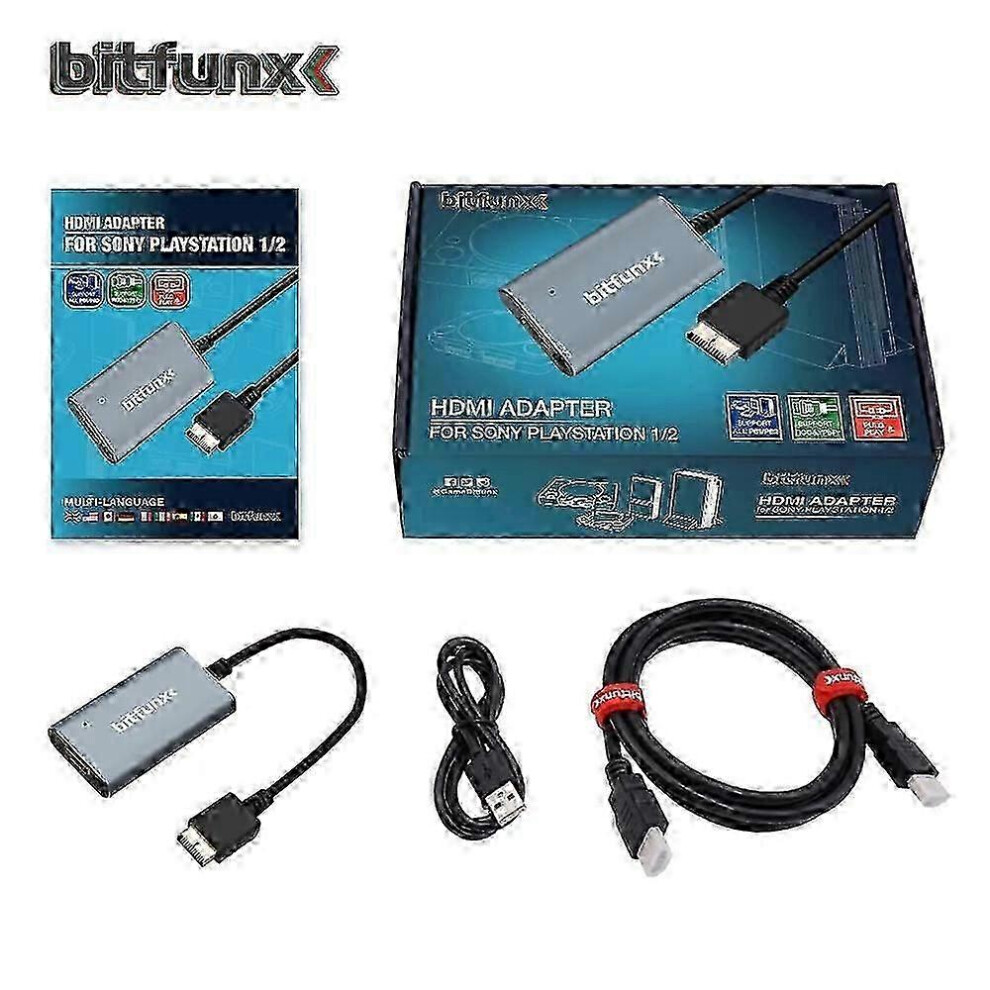 Bitfunx Ps2 To Hdmi Converter Compatible Ps2 Ps1 Playstation 1/2 Game Consoles With Rgb To Ypbpr Switch-Cheng 9421490140389