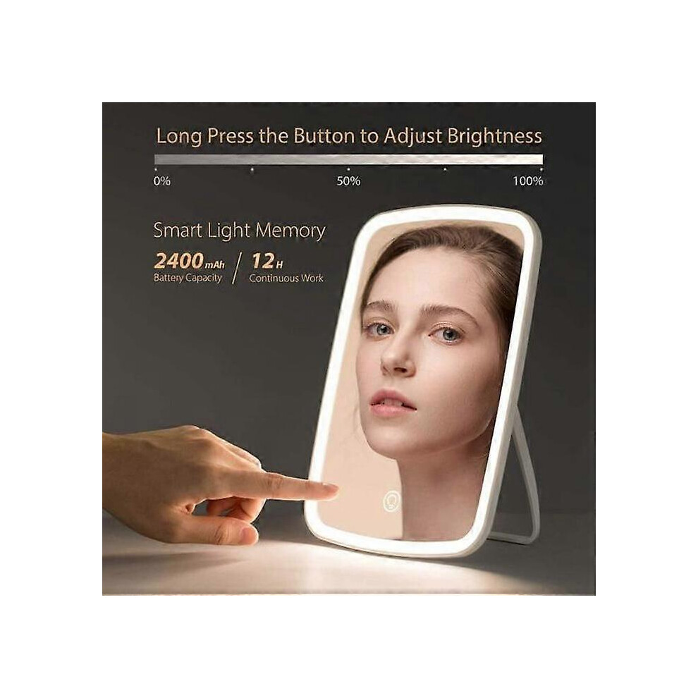Ed Makeup Mirror, Usb Rechargeable, 3 Color Ing Modes, Vanity Mirror, Adjustable Brightness Light