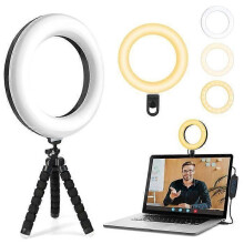 LED-Ringlicht mit Stativ, Ringlicht mit kabelloser Fernbedienung, geeignet für Telefon/YouTube/Live