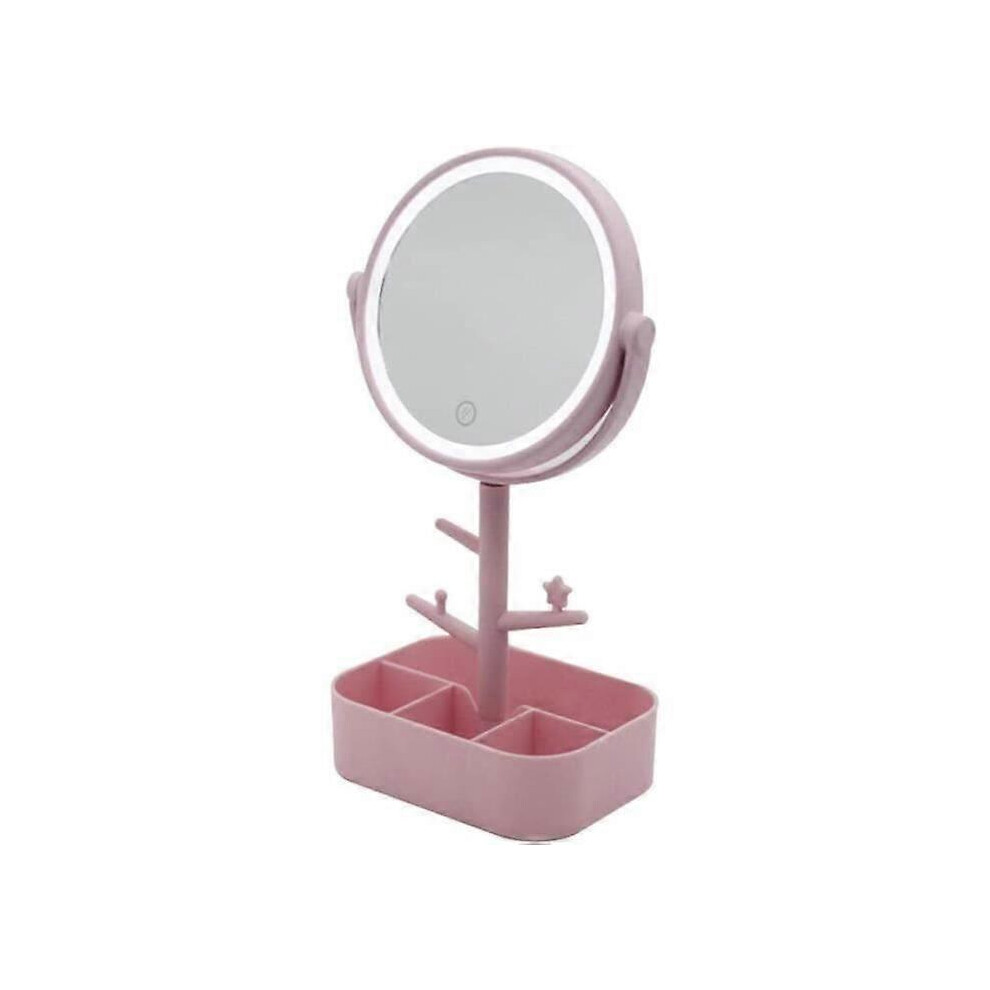 Smart LED makeup mirror for bedroom with LED light with brightness levels