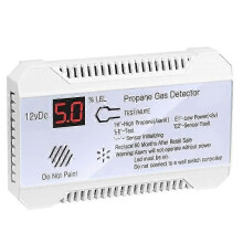 Propandetektor 12V LPG Naturgassensor Läckagelarm 85DB Sirenkompatibel Bil RV Hem Digital Propan