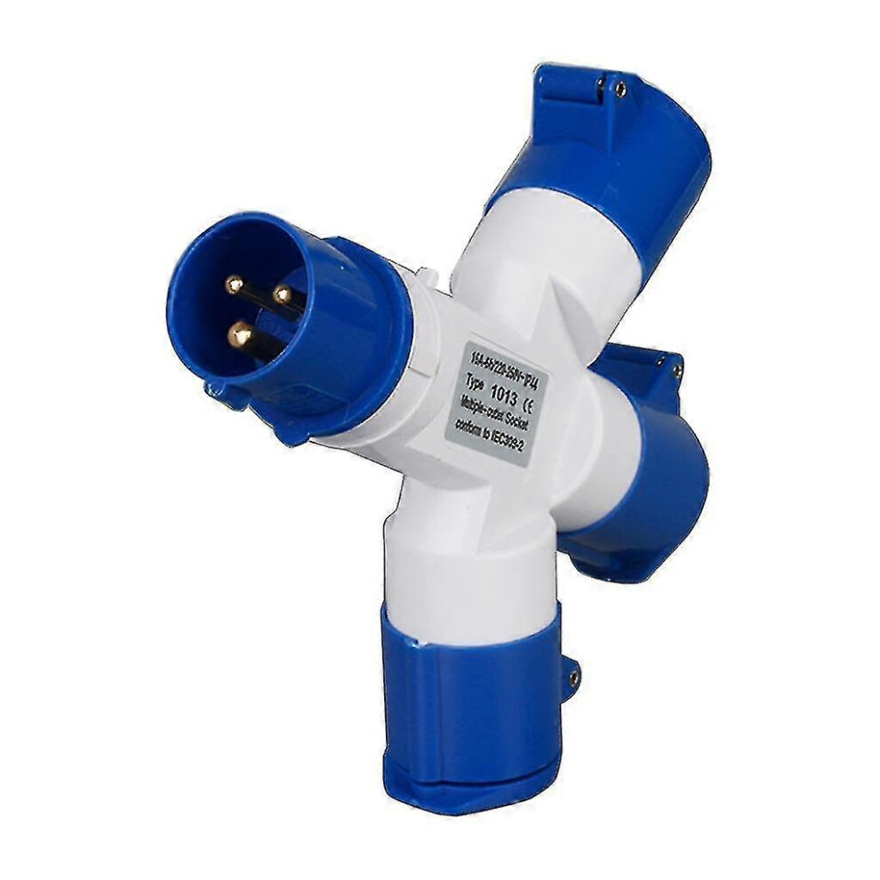 Adaptateur répartiteur de branchement électrique simple vers 2/3 voies pour caravanes de camping 16A