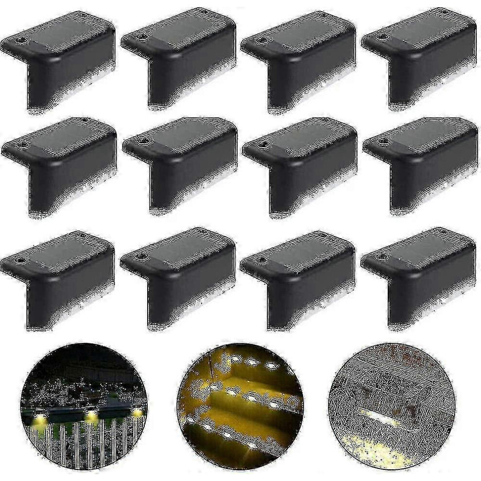 12 Pcs Waterproof Solar Fence Stair Ip65 Led Solar Garden S Light 9421490150722