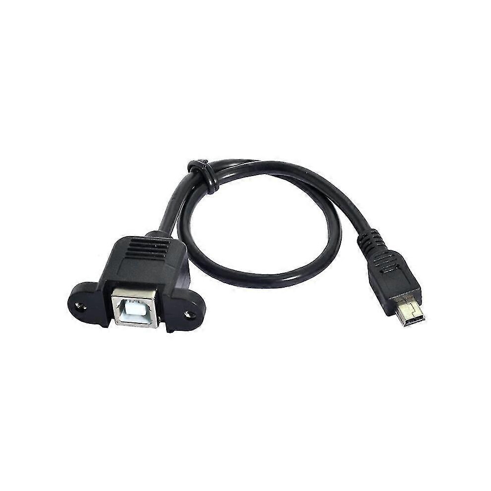 Câble mini USB 5 broches mâle vers USB B femelle avec vis pour imprimantes 30/