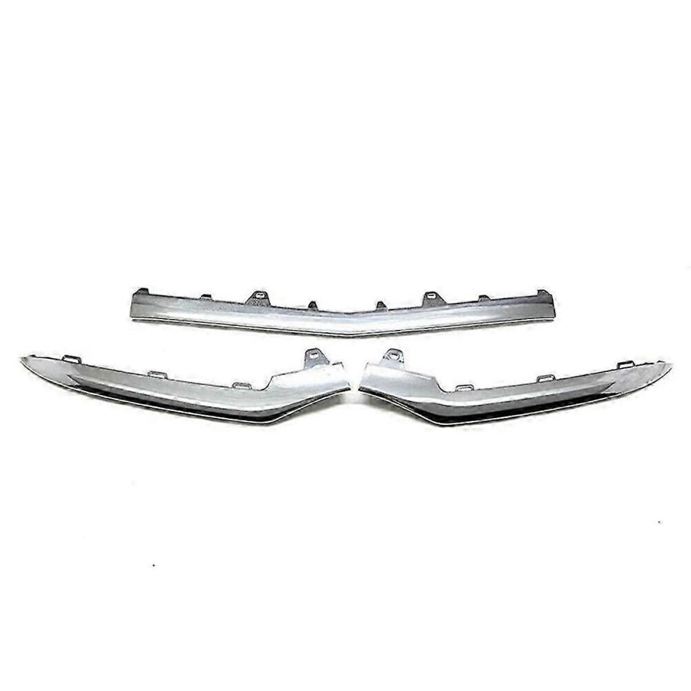 Suitable For 3Pcs Chrome Front Bumper Moulding Lip Trim Strip For E Class W212 14-16 A2128852774 A2128852874 9421490164392