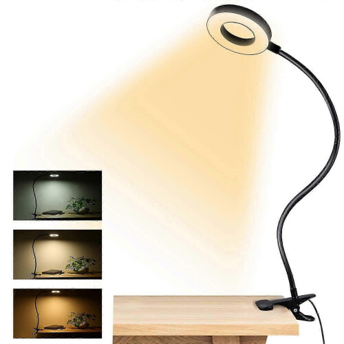 Applicable to  Clip-on LED Reading Light USB Rechargeable Table Desk Lamb With Flexible Clamp