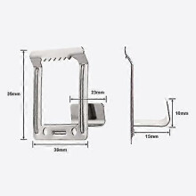 Geschikt voor 24 fotolijstklemmen, 15 mm diepte, lijstophanghaken, metalen canvasbeugel, nee