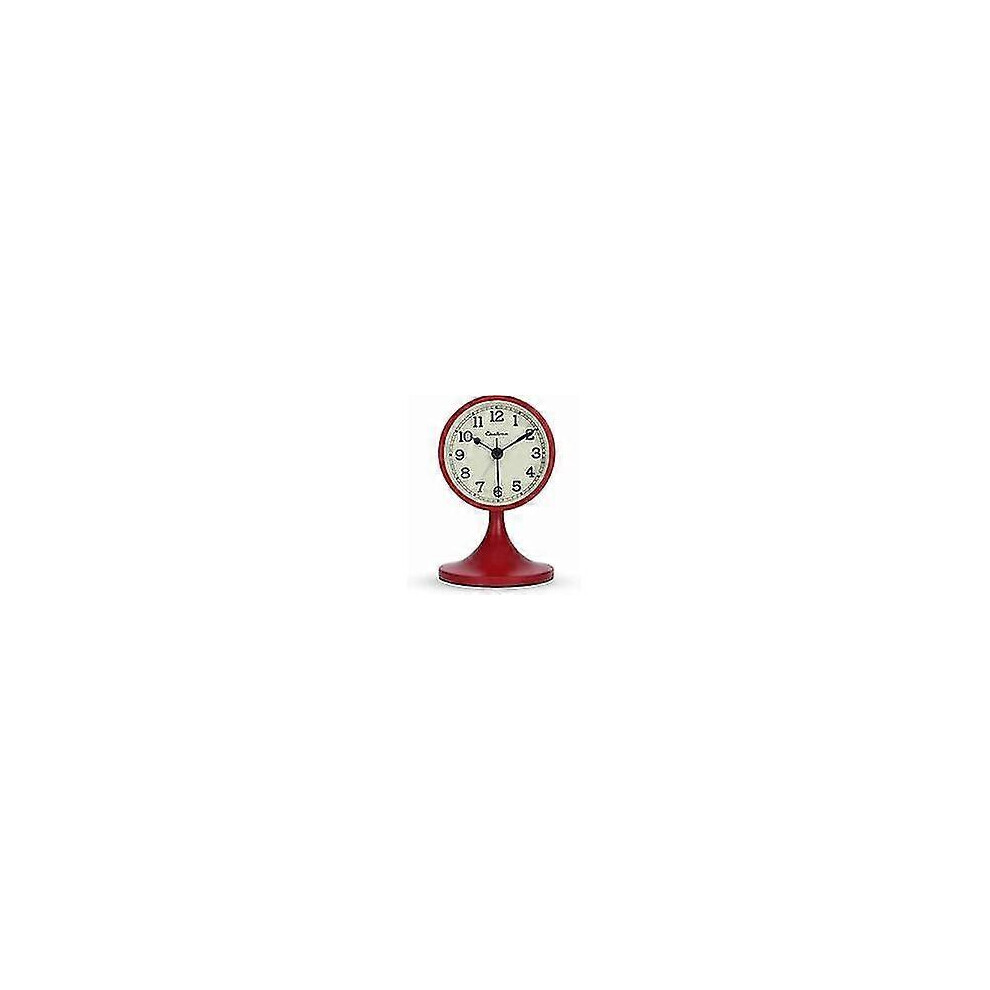 Applicable to  Red Silent Metal Analog Alarm Clock With Detachable Stand Retro Antique Non Ticking Bedside