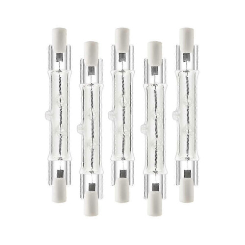 Applicable to  5 Pack R7s 118mm 300w 230v,r7s Halogen Linear Light Bulb, Dimmable Halogen Lamp For Construction