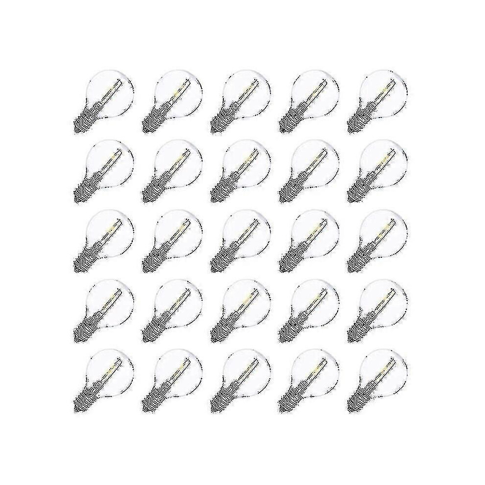 25Pcs Led G40 E14 Replacement Bulbs 0.6W 2700K Led Filament Lightam White 9421490166273