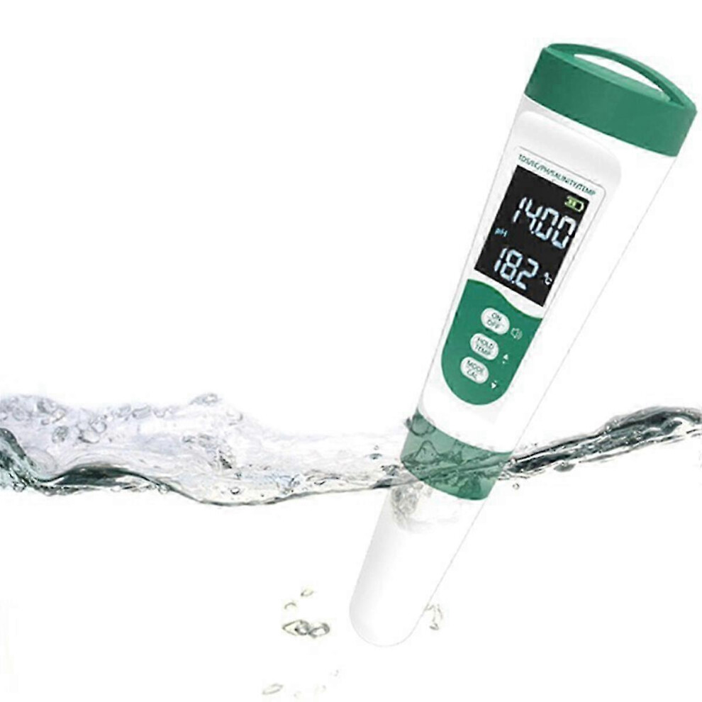 Suitable For 5-In-1 Water Quality Test Pen Voice Model Ec Acidity Ph Meter Tds Salinity Meter Water 9421490156960