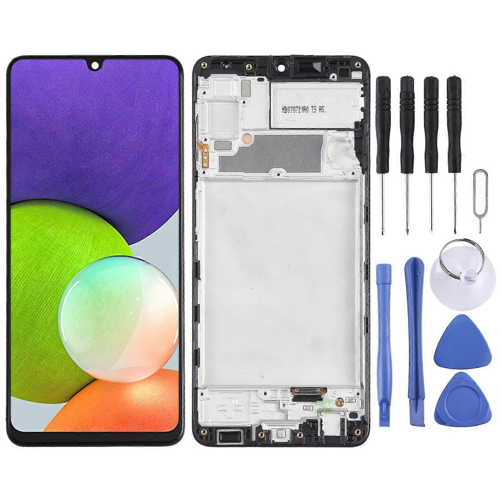 Applicable To Incell Lcd Screen For Samsung Galaxy A22 4G Digitizer Full Assembly With Frame (Black) Black 9421490153396