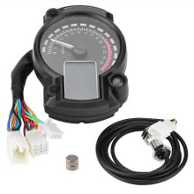 Odómetro y velocímetro digital LCD universal para motocicleta, apto para un máximo ajustable de 299