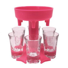 Festroterande rödvinsglasställ 6 minuter glasställ [rosa ]+6 transparent.-OEIN