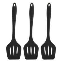3Pcs Silicone Spatula Easy Cleaning Odorless Food Grade Silicone Slotted Turner Spatula Multifunctional