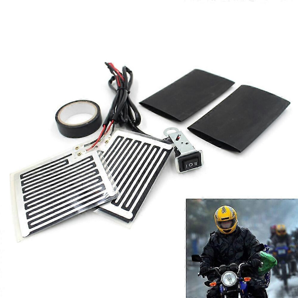 Motorcycle Electric Heating Handlebar Warmer, Grip Warmer 12V Heated Grips For Motorcycle, Handlebar 9421490174629