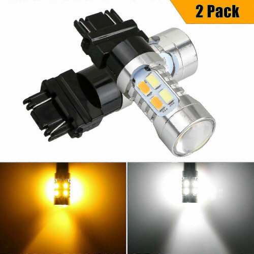 3157 Led Drl White/amber Switchback Turn Signal Parking Light Bulbs