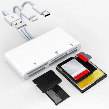5-In-1 Memory Card Reader USB OTG Adapter TYPE-C Card Reader Support SD TF XD MS Card for I-Phone/