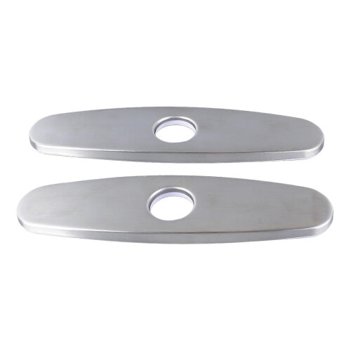 2PCS Loch Abdeckung Deck Platte Pull Down Wasserhahn Platte Edelstahl Einfache Wartung Anti Leckage