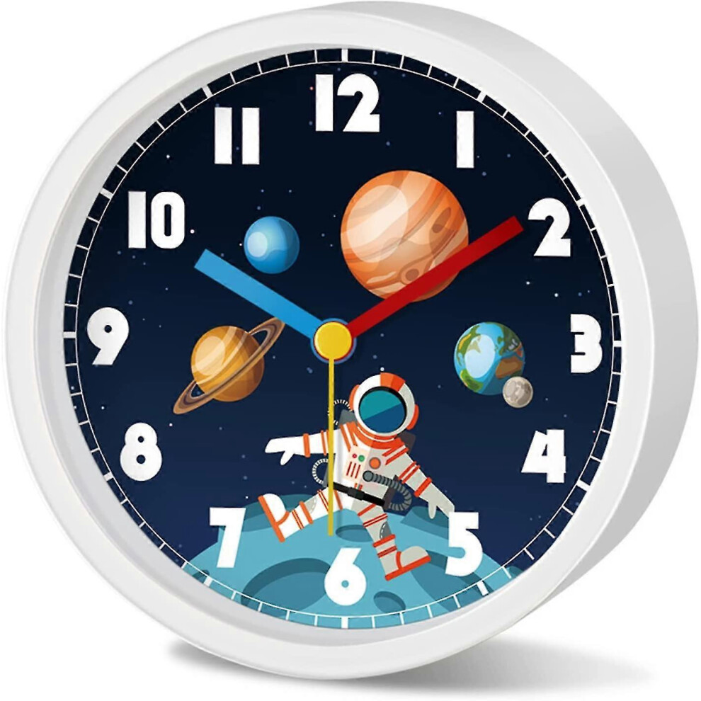 Réveil de bureau pour enfants, horloge décorative sur le thème du voyage spatial pour chambre à coucher,