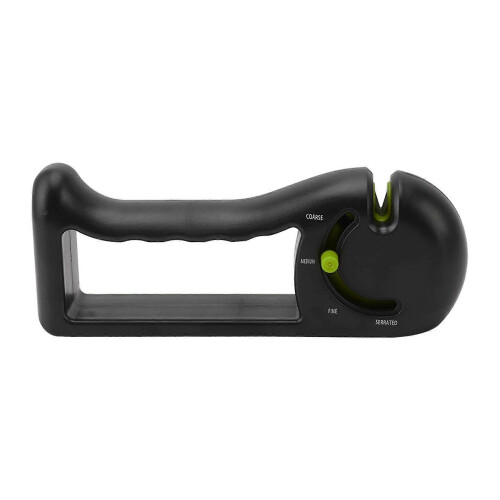 Affilacoltelli manuale portatile regolabile a 4 stadi per coltelli da cucina, verde