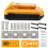 Battery Replacement Plastic Case suitable for DeWalt 20V DCB201,DCB203,DCB204,DCB200 18V Li-Ion Battery 2