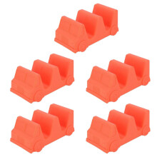 5 stuks taco-houdersets, kleine autovormige, golfvormige taco-trays voor keukens en restaurants, oranje