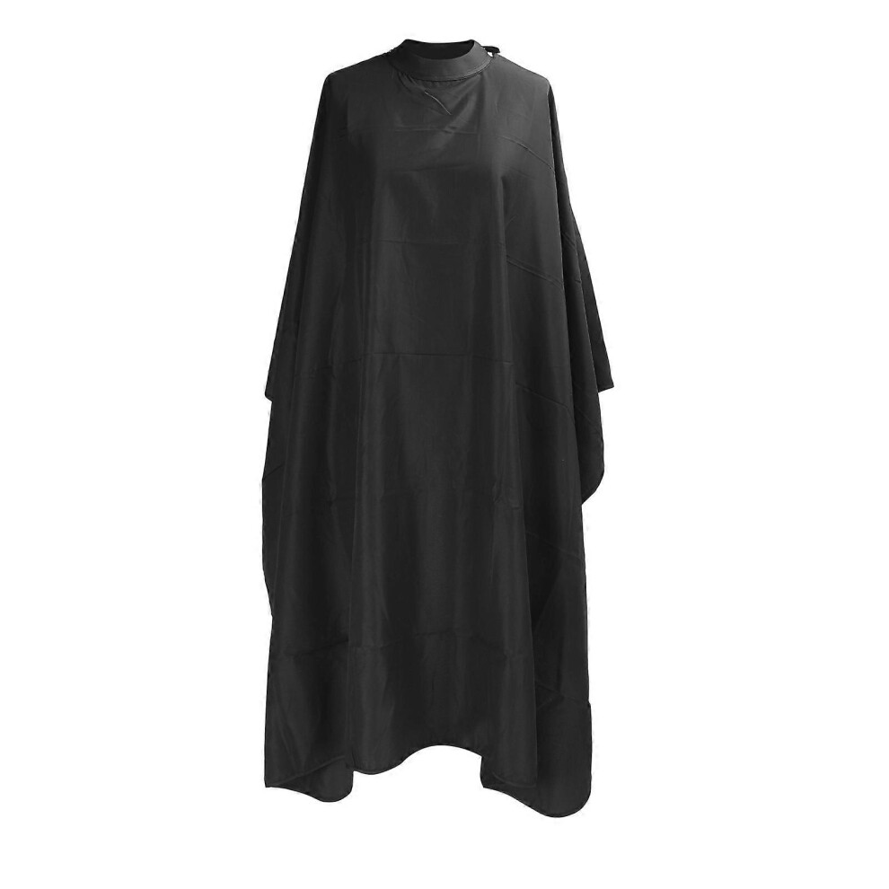 Hairdressing Apron Waterproof Adjustable Barber Cloth Wrap for Hair Cutting Salon Hairdresser Black