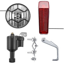 Fahrradlicht Fahrrad Motorisierter Fahrrad Reibungsgenerator Dynamo Scheinwerfer Rücklicht Kit 6v 3w